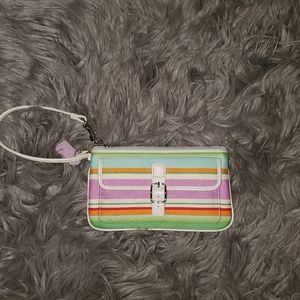 Coach Multi-colored Wristlet Purse